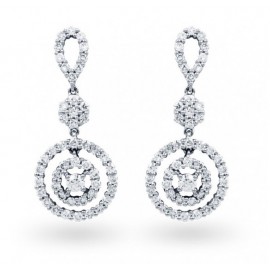 Diamond Earring Set in 14k White Gold ( 1.12ct )  Diamond Earring Set in 14k White Gold ( 1.12ct )