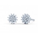 Round Diamond  Earring made in14k White Gold (0.5ct) 