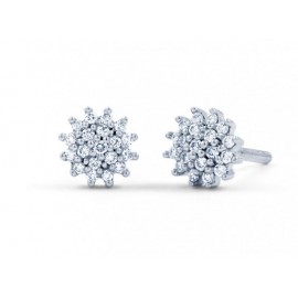 Round Diamond  Earring made in14k White Gold (0.5ct)  Round Diamond  Earring made in14k White Gold (0.5ct)