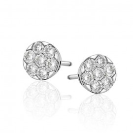 Diamond Cluster Stud Earring Set in 14k White Gold ( 0.79ct) Diamond Cluster Stud Earring Set in 14k White Gold ( 0.79ct)