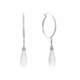  Crystal And Diamond Ring Set in 14k White Gold ( 23.44ct Crystal)