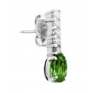 Emerald And Diamond  Earrings In 14k White gold (0.79Ct Em)  