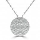  Diamond Pendant made in 14k White Gold (1.50cts) 