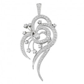 Diamond Pendant made Set in 14k White Gold (0.25ct) Diamond Pendant made Set in 14k White Gold (0.25ct)