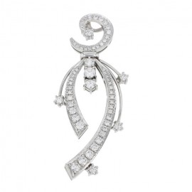 Diamond Pendant made Set in 14k White Gold (1.27ct) Diamond Pendant made Set in 14k White Gold (1.27ct)