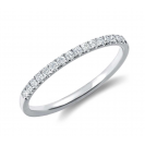 The Slim Half Eternity Ring in White Gold and Diamonds (1/5th ct.)