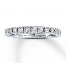 Half Eternity Ring in 14k White Gold in Pave set Diamonds(0.5ct) Half Eternity Ring in 14k White Gold in Pave set Diamonds(0.5ct)