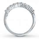The Curved Diamond Ring in White Gold (0.5 ct.)