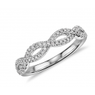 The Twirl Ring in White Gold and Diamonds (0.3 ct.) 