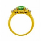 The Blue Emerald And Diamond Ring Made in 18k Yellow Gold (1.87cts Em)