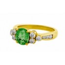The Blue Emerald And Diamond Ring Made in 18k Yellow Gold (1.87cts Em)